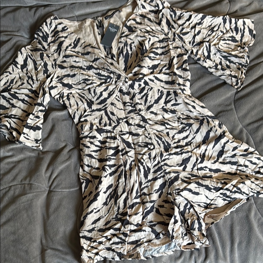 Abercrombie & Fitch Zebra printed Rompers